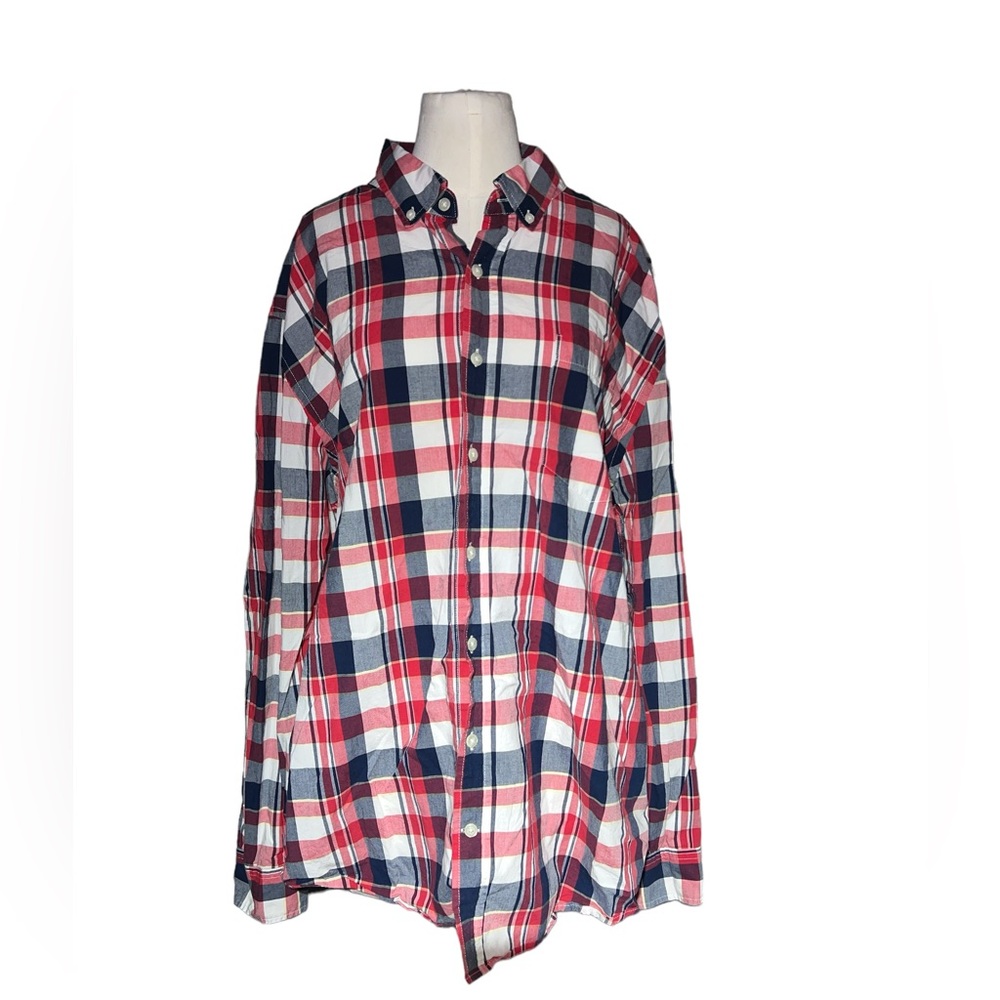 GAP | WOMENS PLAID BUTTON DOWN LONG SLEEVE SHIRT XXL